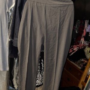 Avenue Gray Wide-Leg dress Pants 16 tall